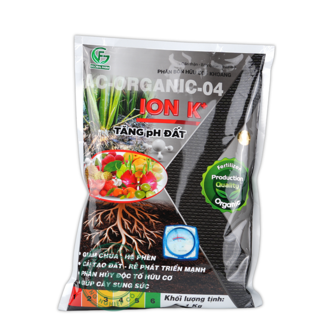 ION K+ | Giảm chua – Hạ phèn – Cải tạo đất – Phân hủy độc tố hữu cơ | Global Farm