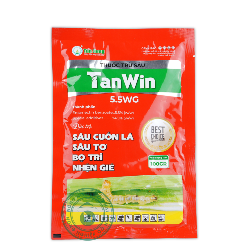 TANWIN 5.5WG | Đặc trị Sâu cuốn lá – Sâu tơ – Bọ trĩ – Nhện gié | Tấn Hưng