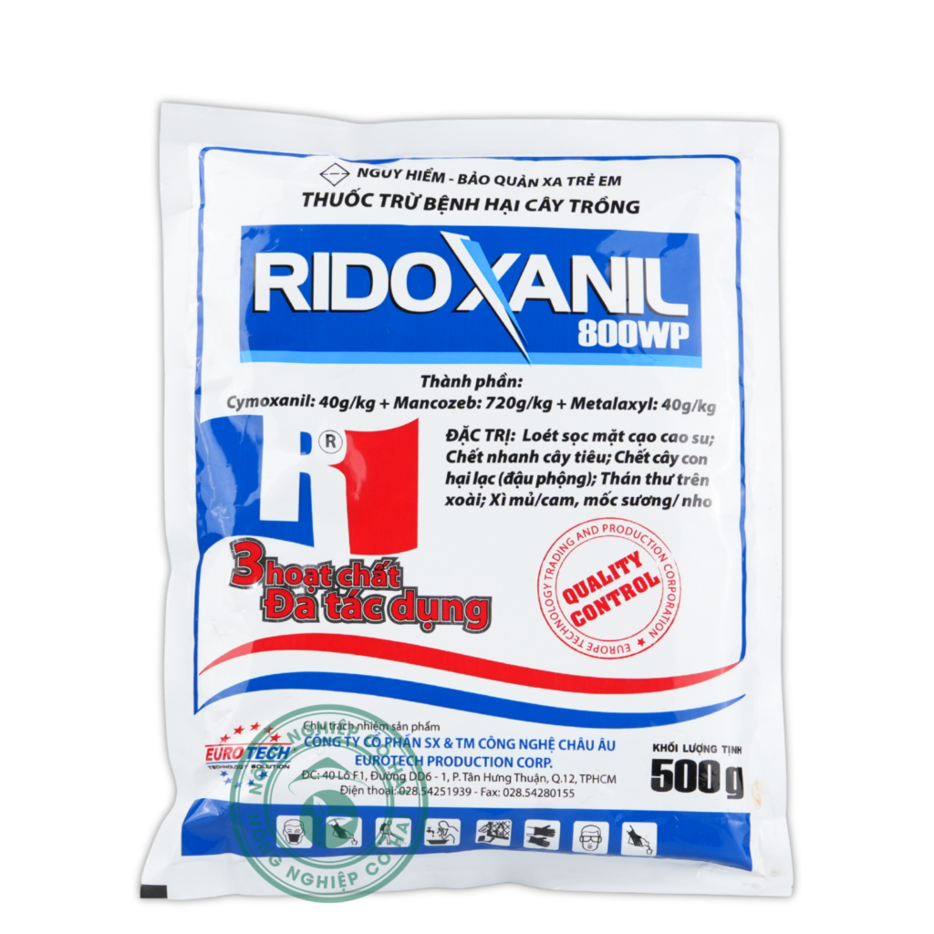 RIDOXANIL 800WP | Đặc trị Mốc sương – Xì mũ – Thán Thư | Euro Tech